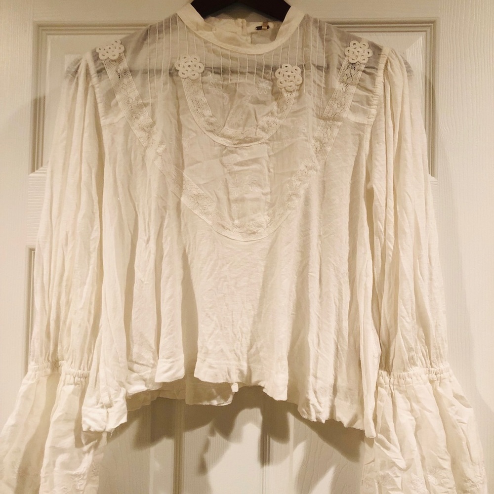 Free People Ivory shirt